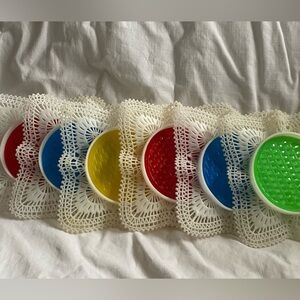 Vintage Nevco Plastic Coaster Set British Hong Kong